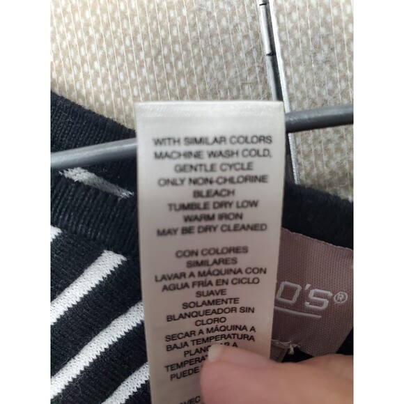 Chico's Cotton Ombre Knit Pleated Poncho Size L/XL - Picture 6 of 7